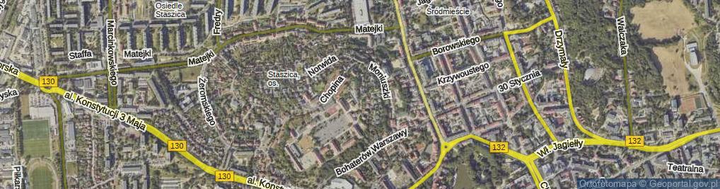 Zdjęcie satelitarne Szymanowskiego Karola ul.